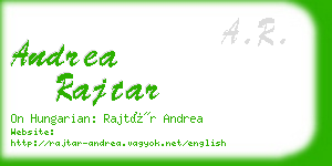 andrea rajtar business card